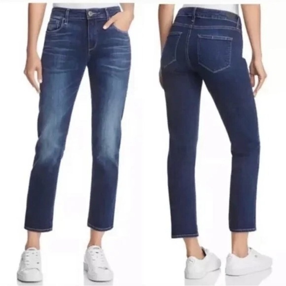 PAIGE Denim - PAIGE Brigitte Boyfriend Jeans Dark Blue Enchanted Wash. Size 27